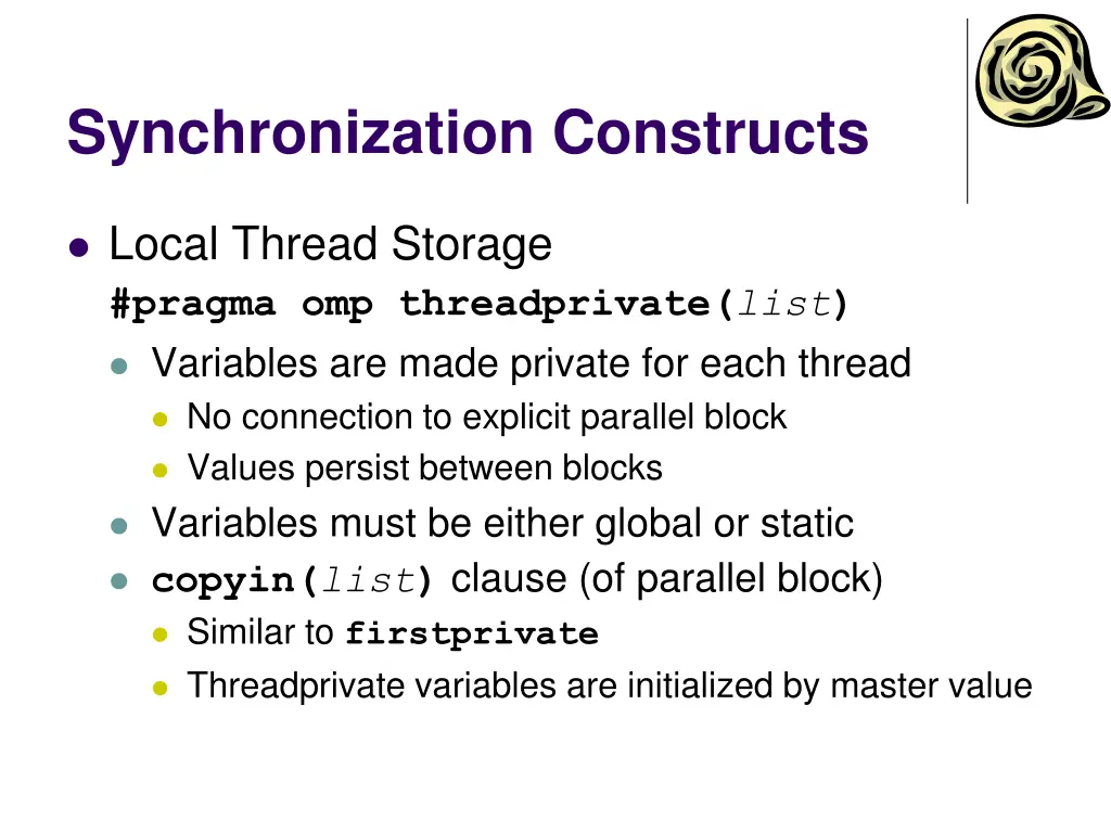 synchronization constructs 2