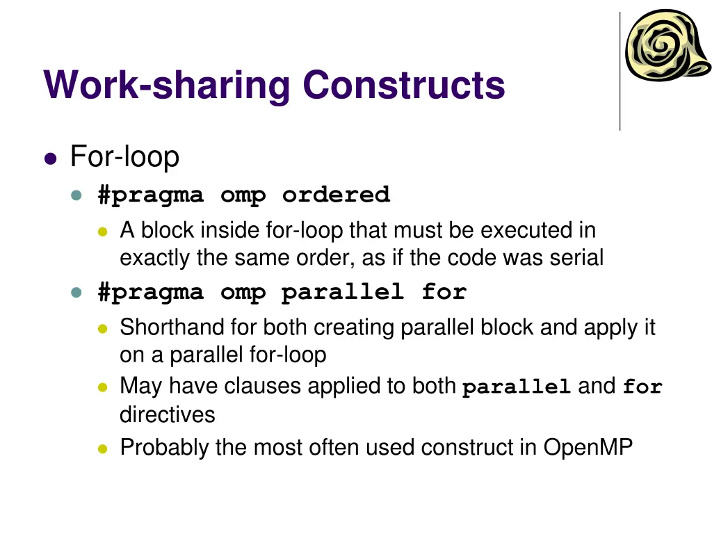 work sharing constructs 2