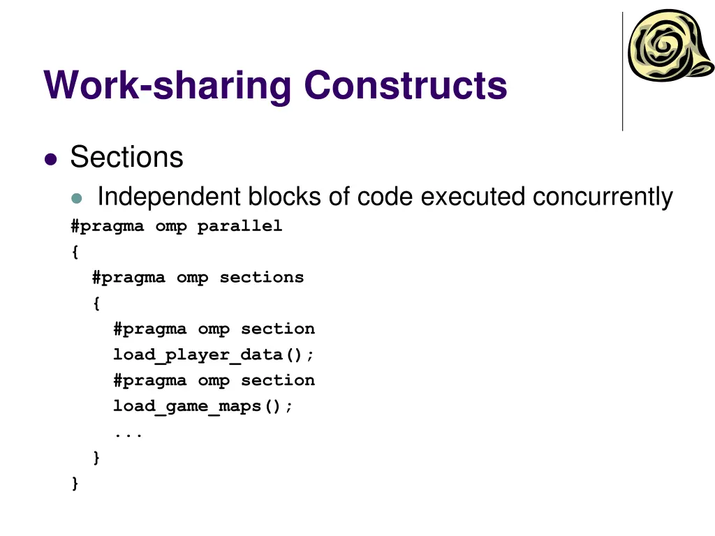 work sharing constructs 4