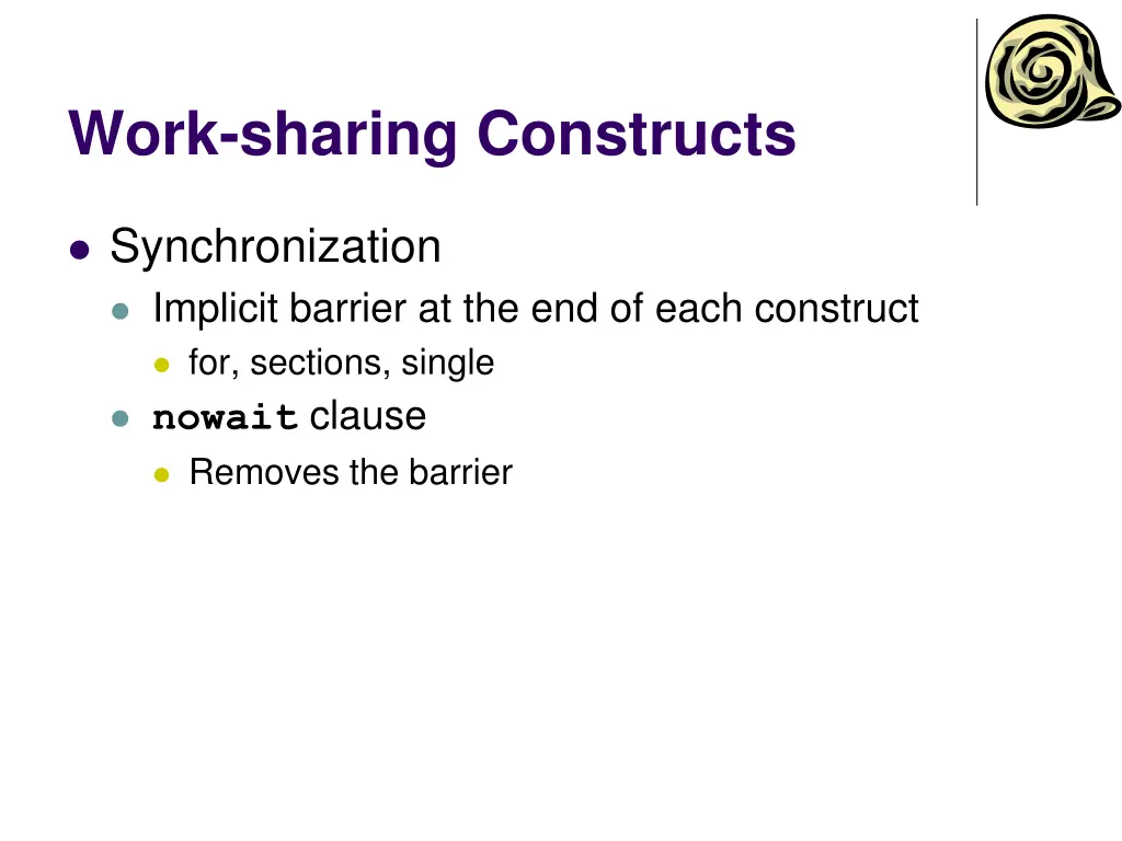 work sharing constructs 6