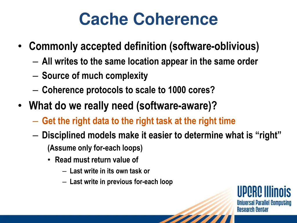 cache coherence