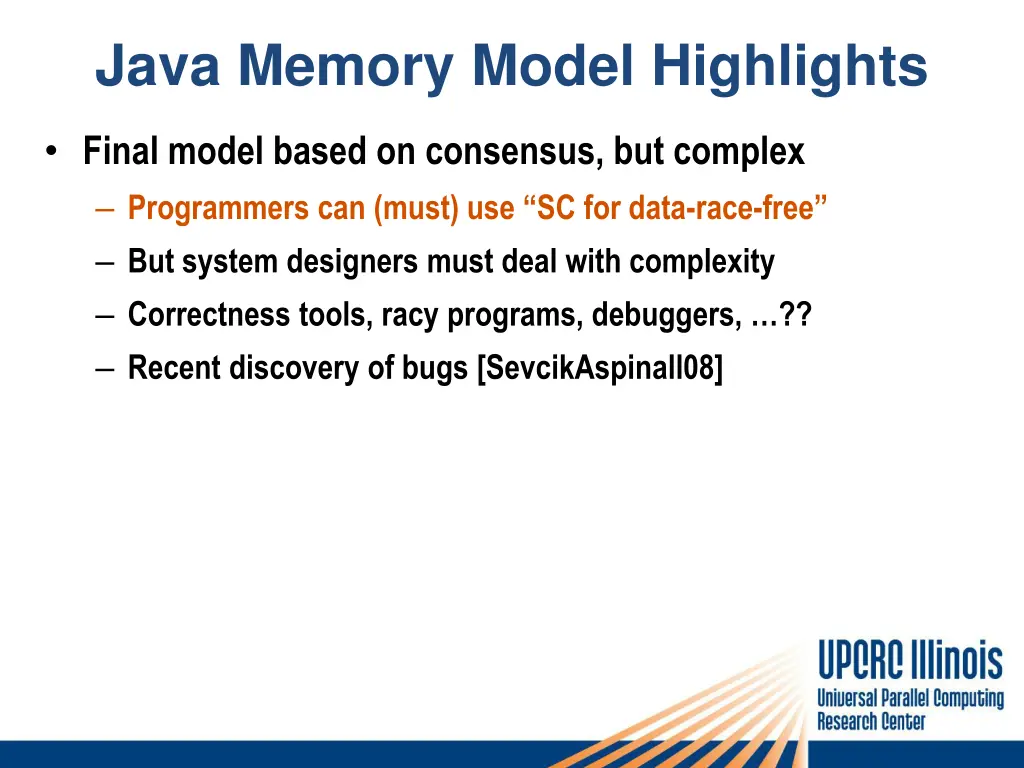 java memory model highlights 2