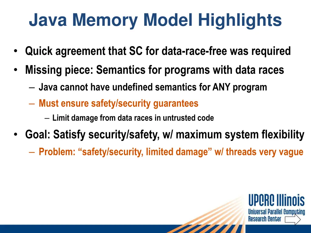 java memory model highlights