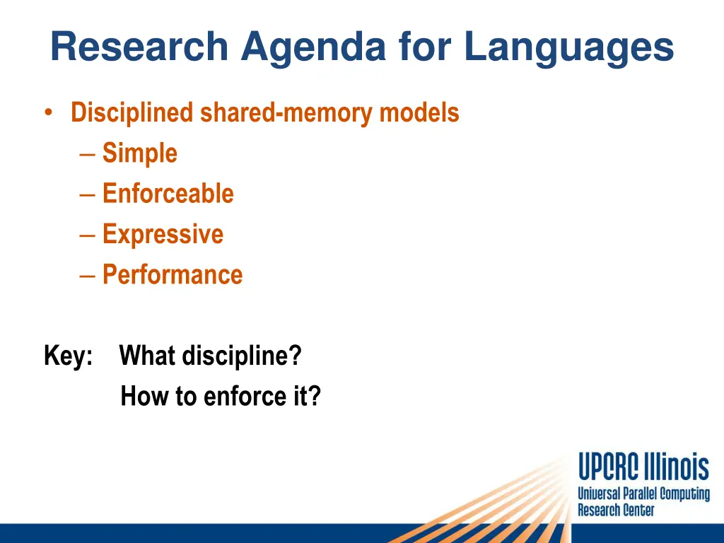 research agenda for languages