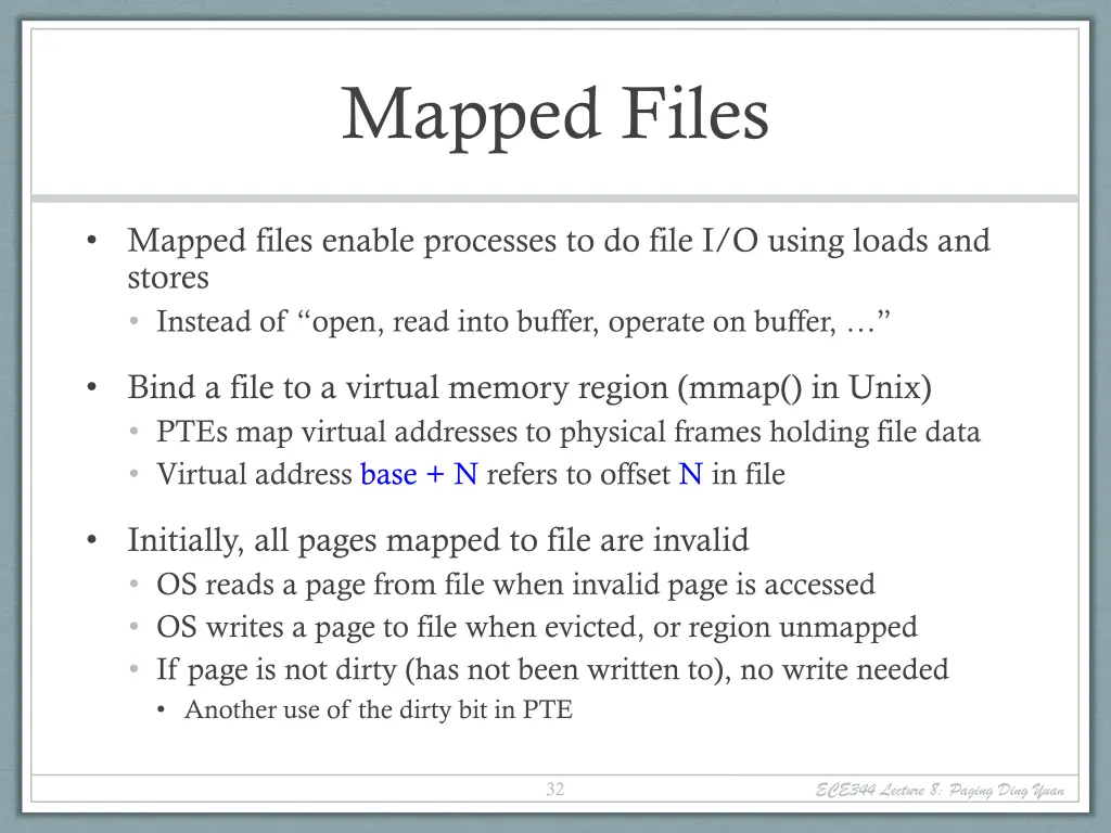 mapped files