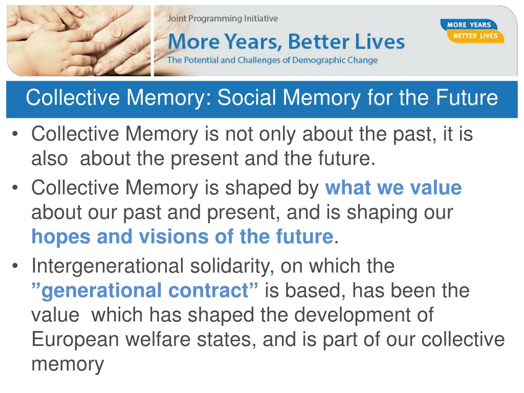 collective memory social memory for the future