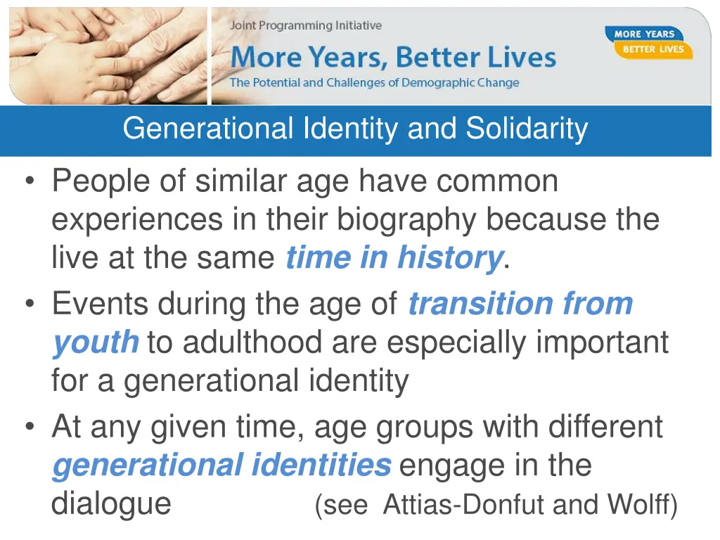 generational identity and solidarity people