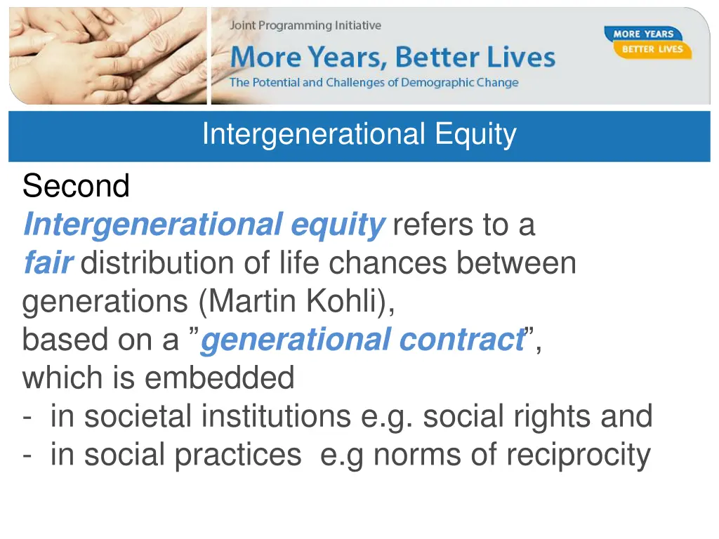 intergenerational equity