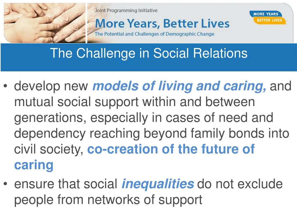 the challenge in social relations