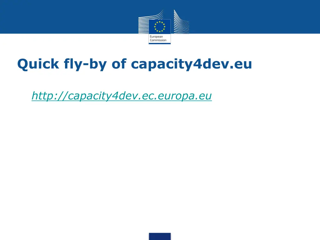 quick fly by of capacity4dev eu