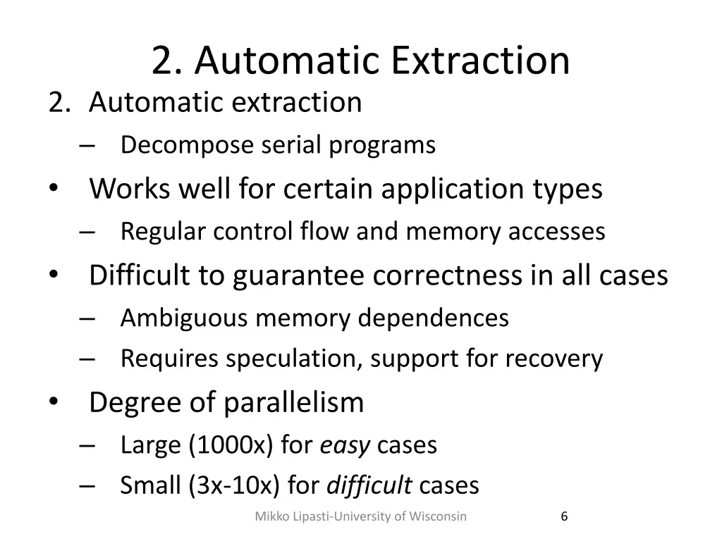 2 automatic extraction 2 automatic extraction