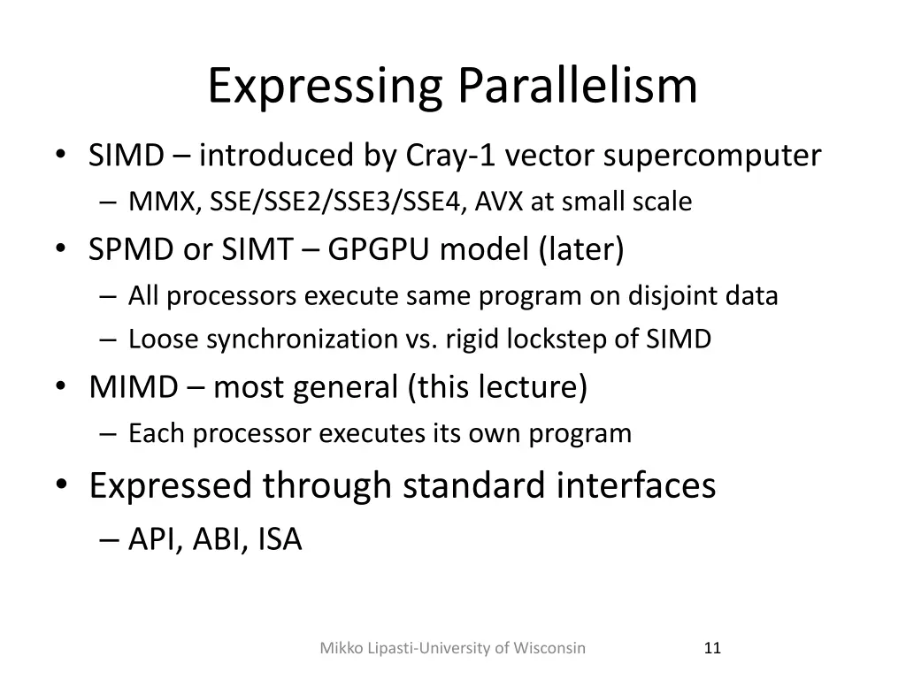 expressing parallelism