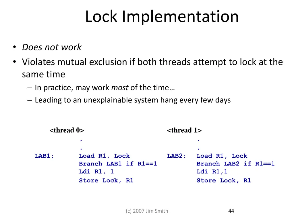 lock implementation