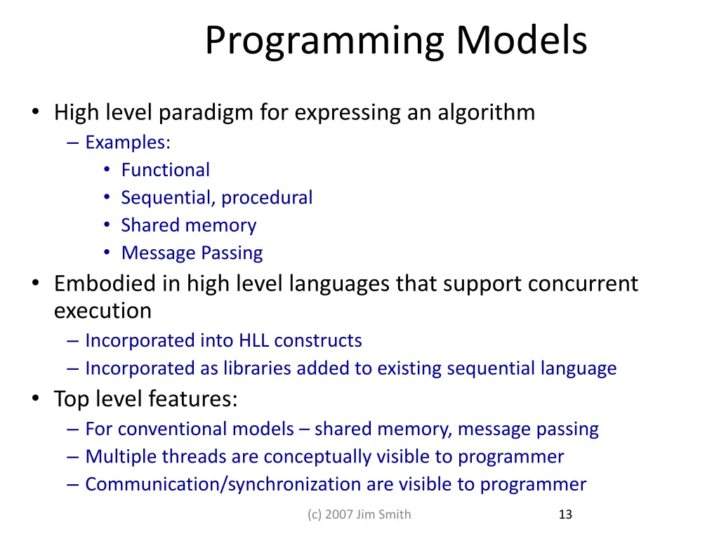 programming models