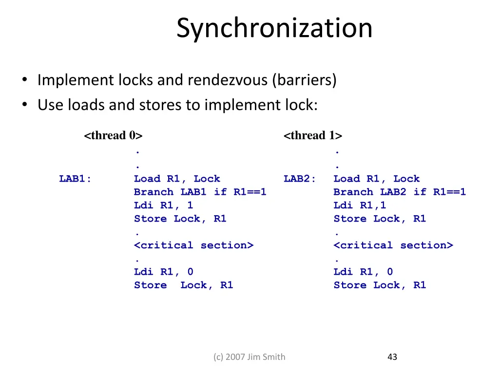 synchronization