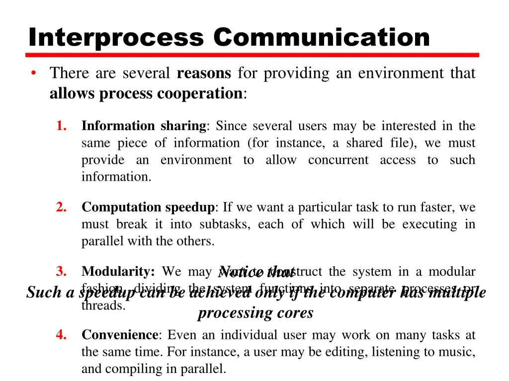 interprocess communication there are several