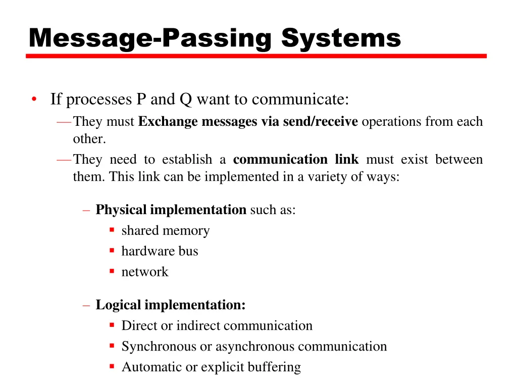 message passing systems 1