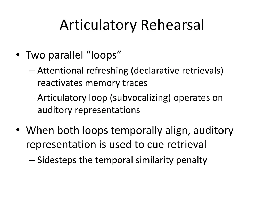 articulatory rehearsal