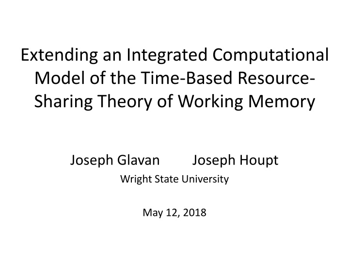 extending an integrated computational model