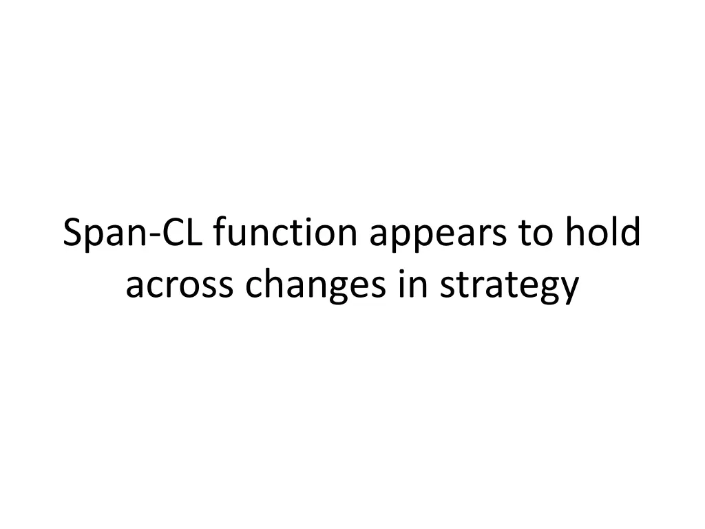 span cl function appears to hold across changes