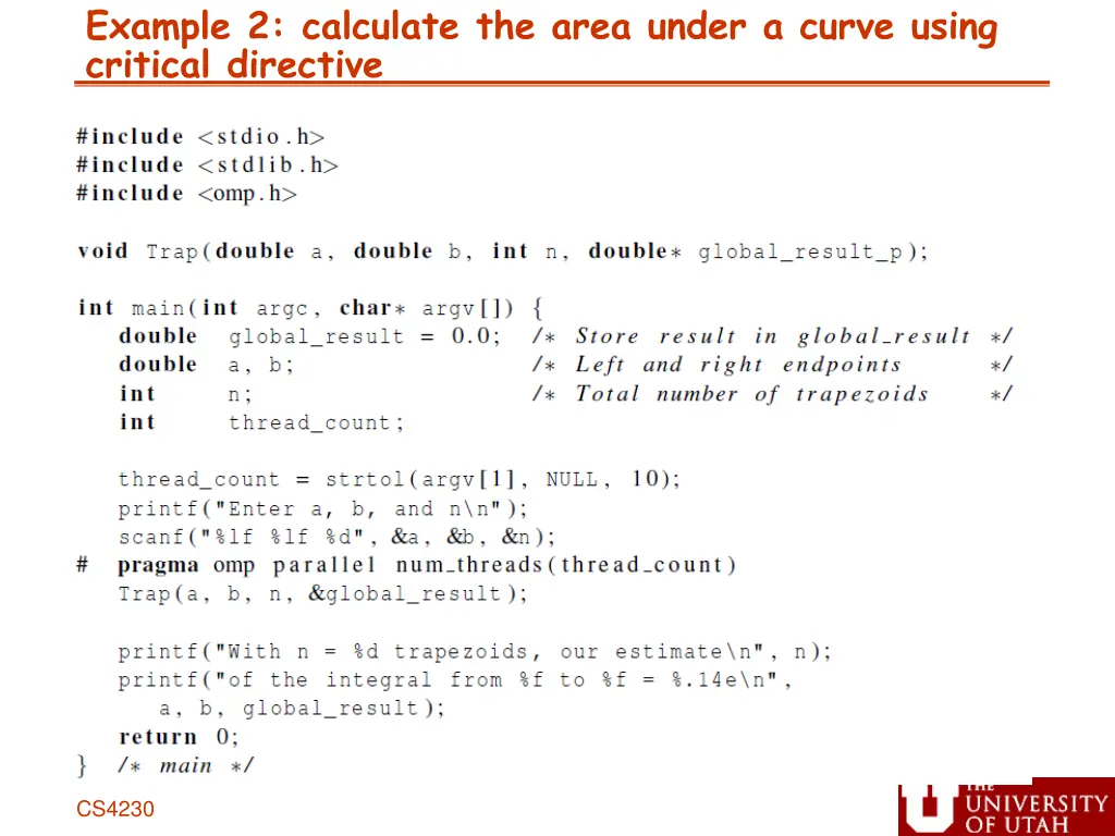 example 2 calculate the area under a curve using