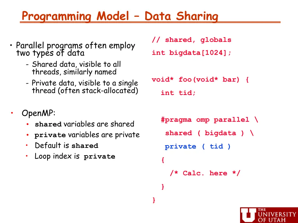 programming model data sharing