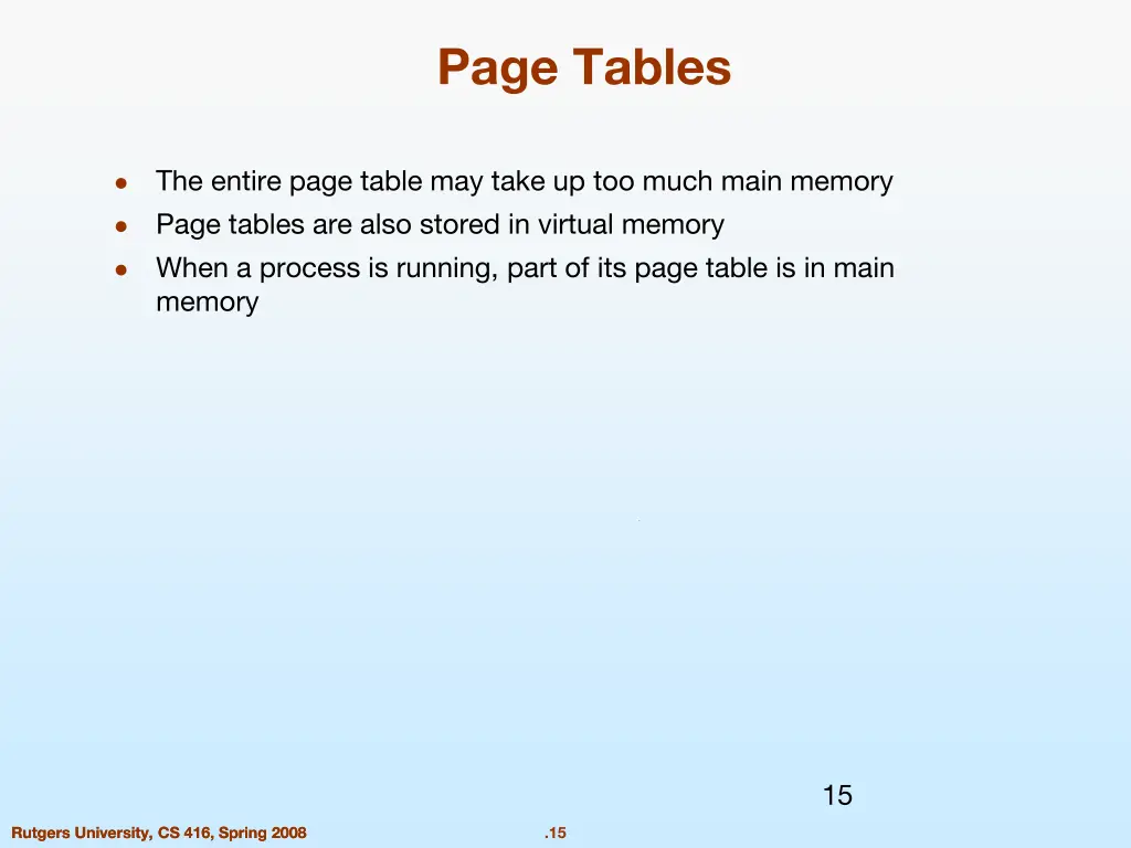 page tables