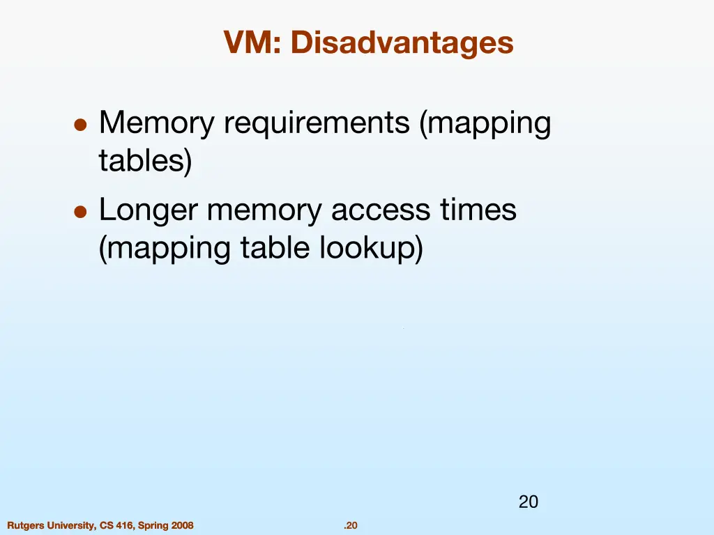 vm disadvantages