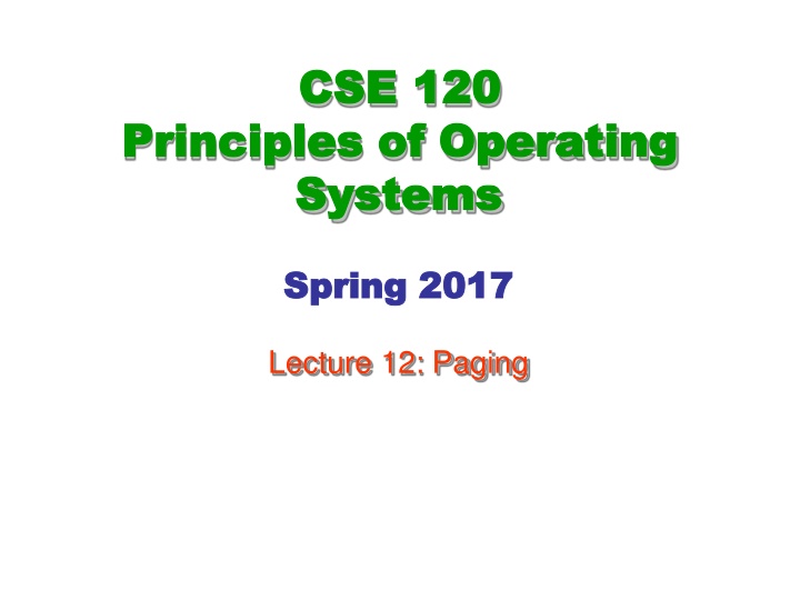 cse cse 120 of operating operating systems systems