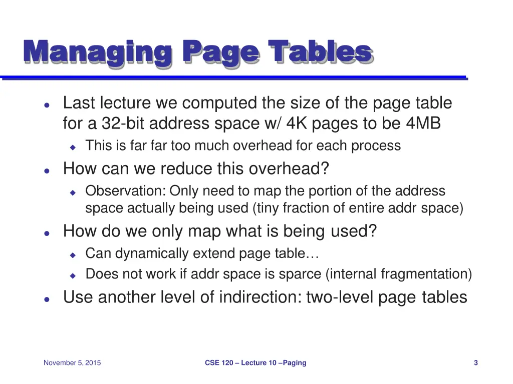 managing managing page