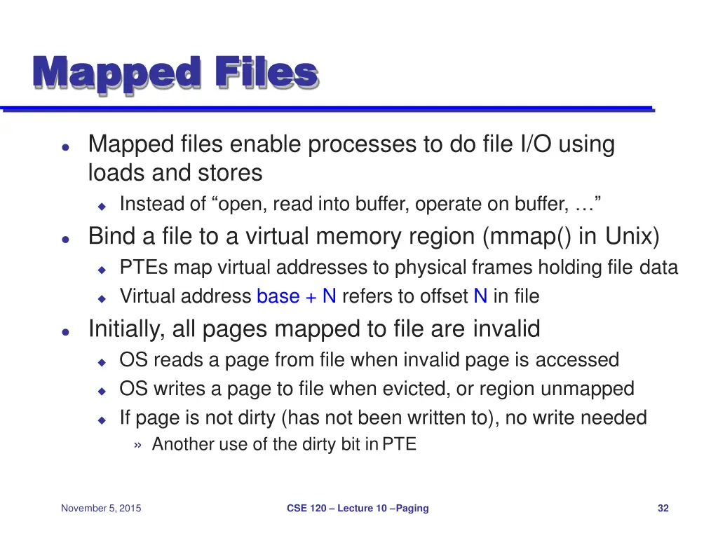 mapped mapped files