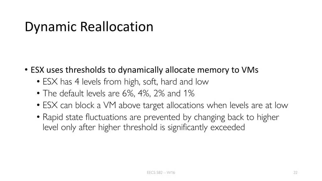 dynamic reallocation