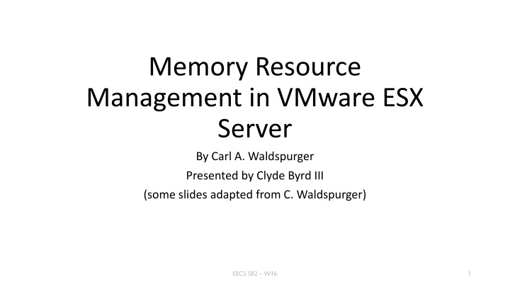 memory resource management in vmware esx server