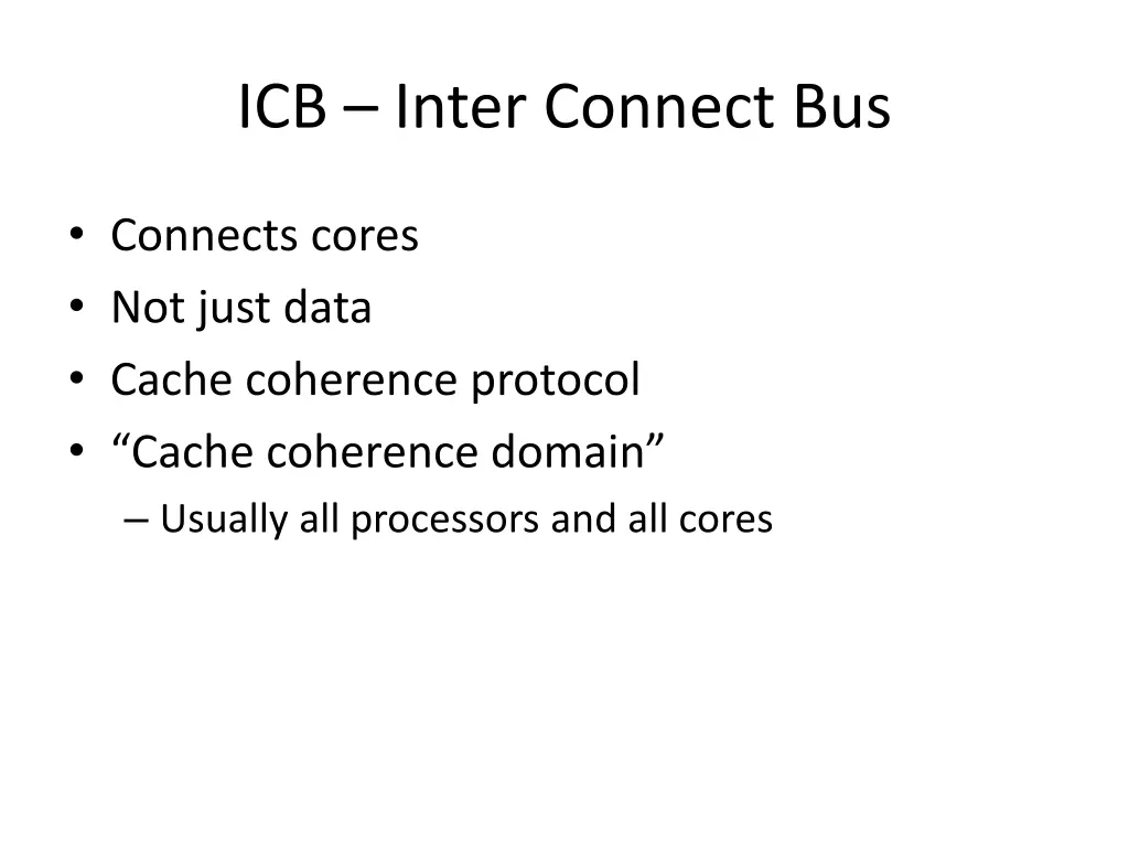 icb inter connect bus