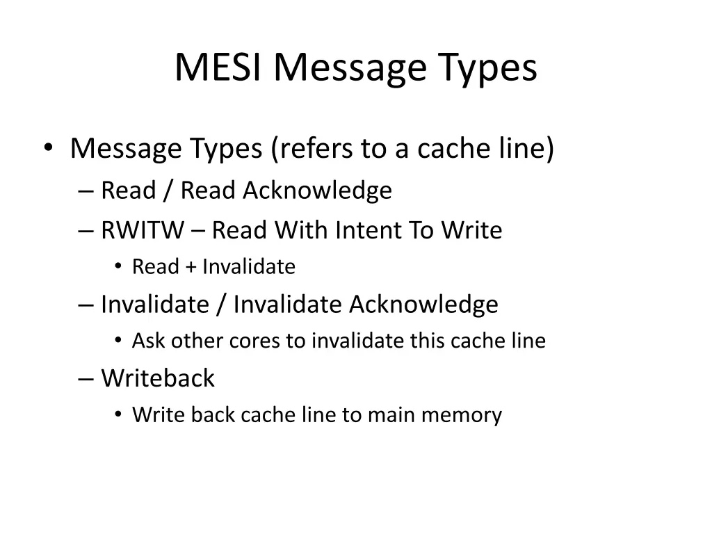 mesi message types