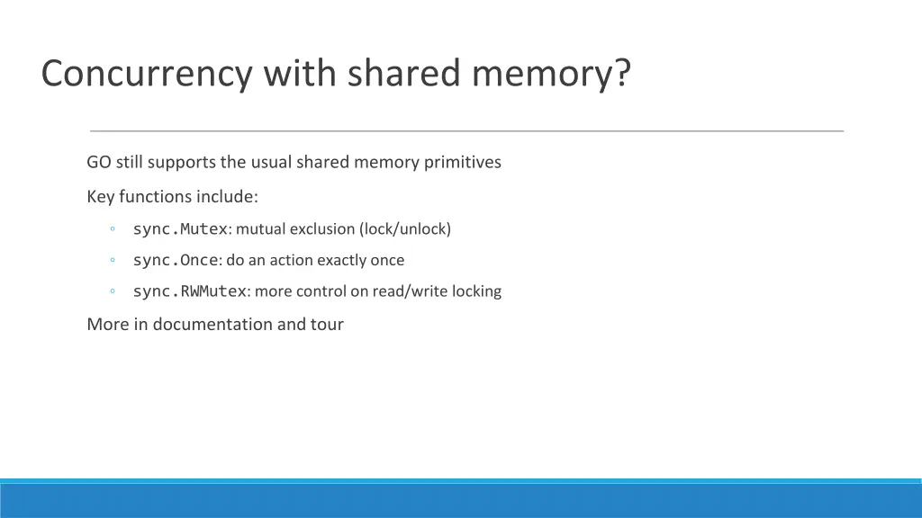 concurrency with shared memory