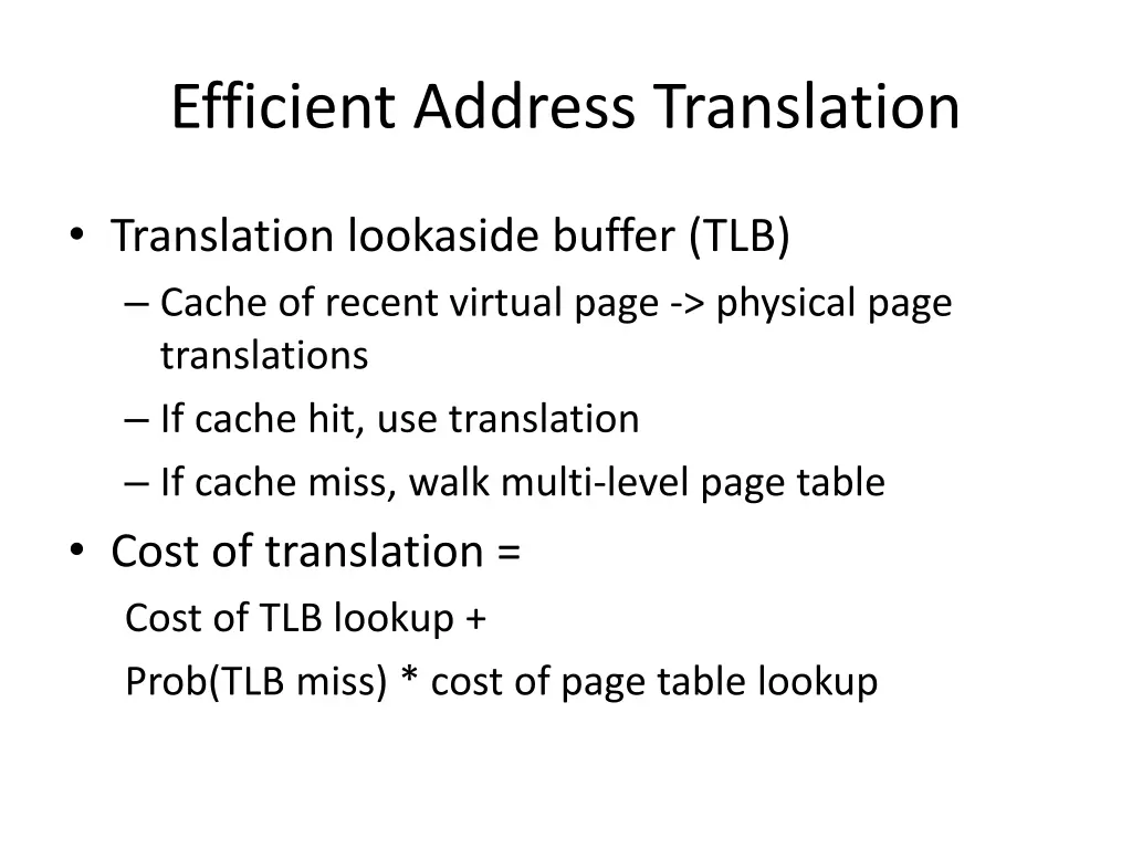 efficient address translation