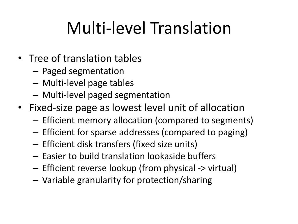 multi level translation