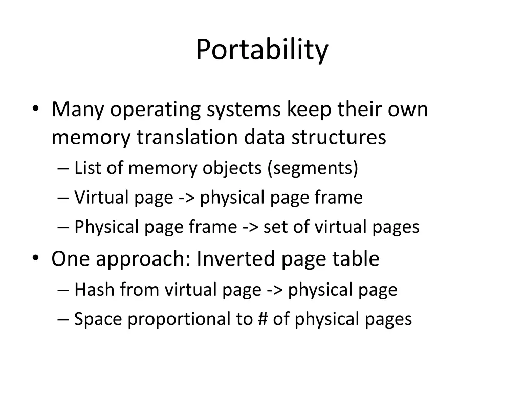 portability