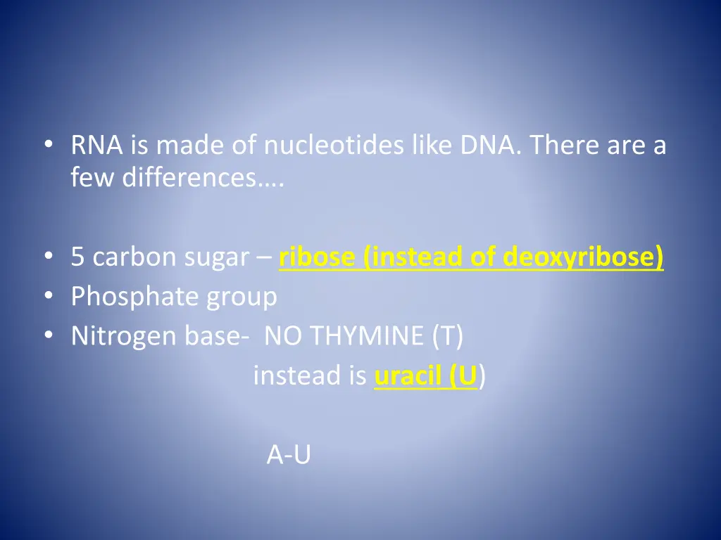 rna is made of nucleotides like dna there