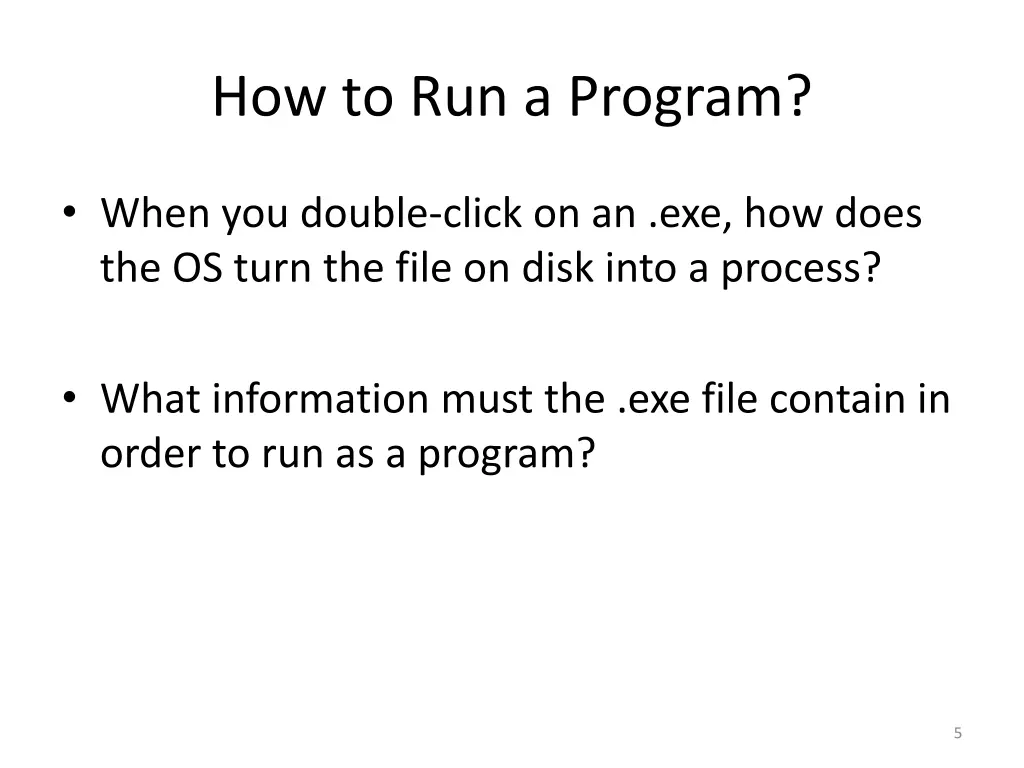 how to run a program