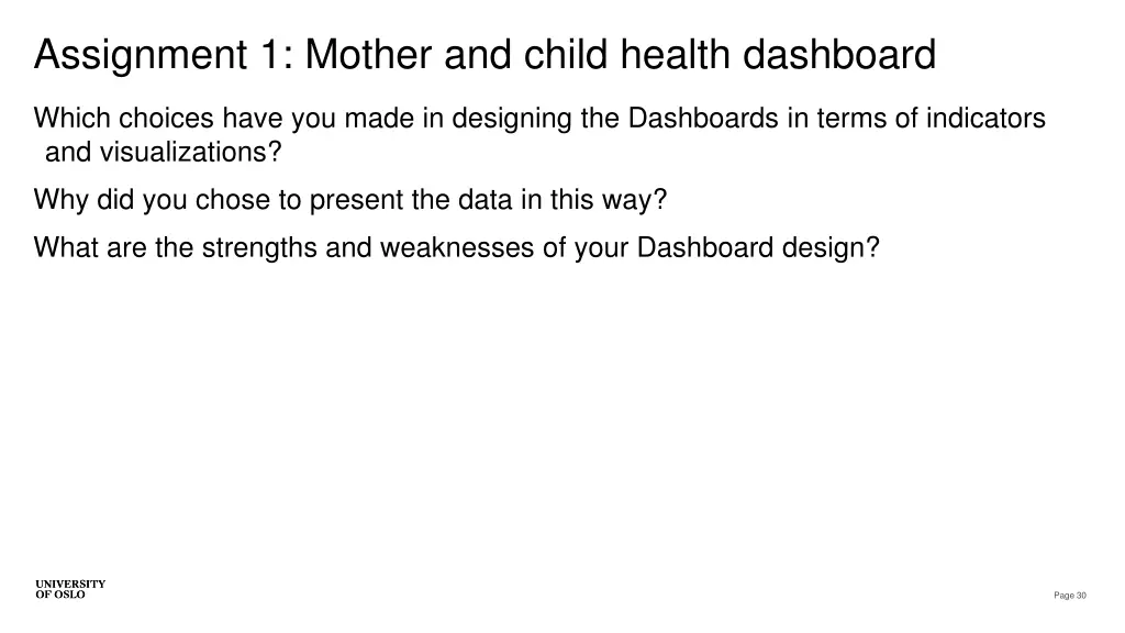 assignment 1 mother and child health dashboard