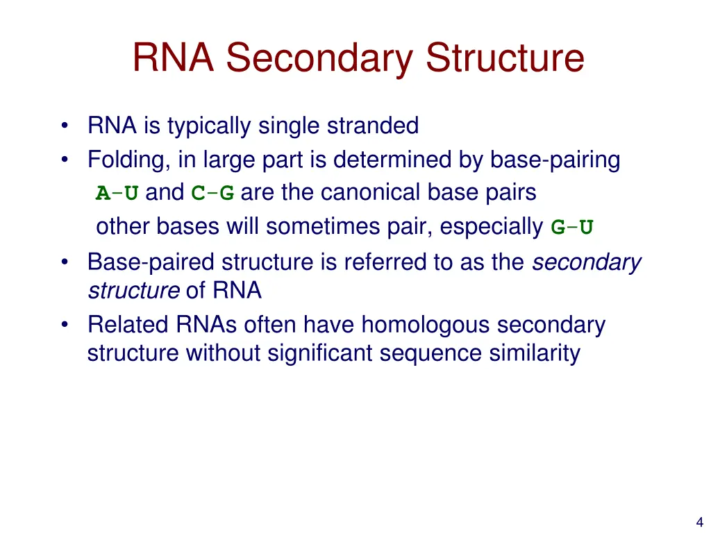 rna secondary structure