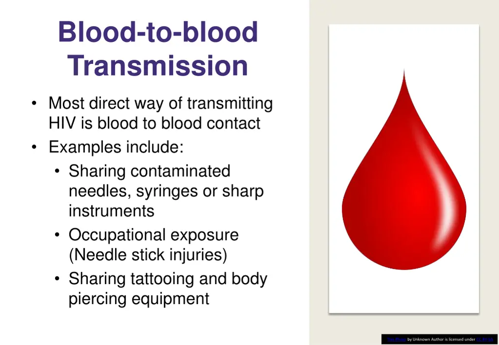 blood to blood transmission