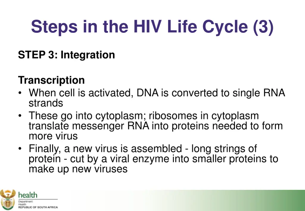 steps in the hiv life cycle 3