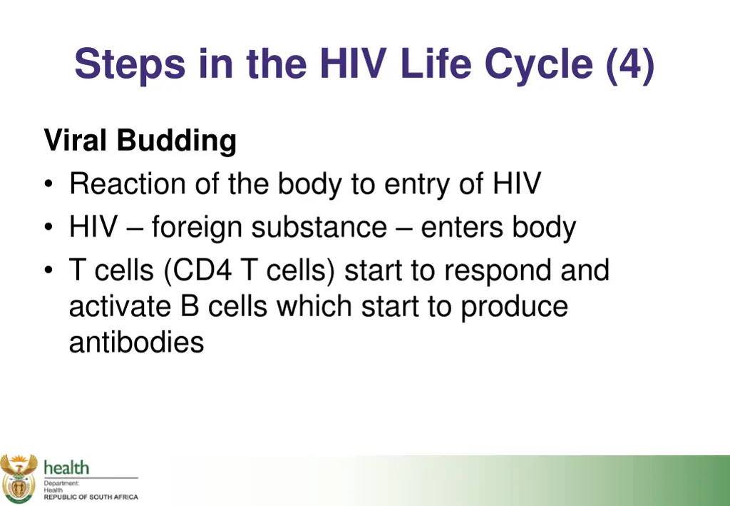 steps in the hiv life cycle 4 1