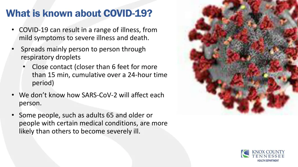 what is known about covid 19