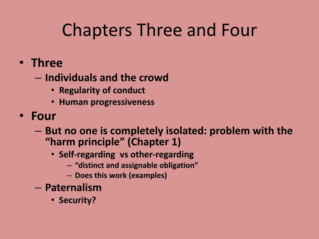 chapters three and four