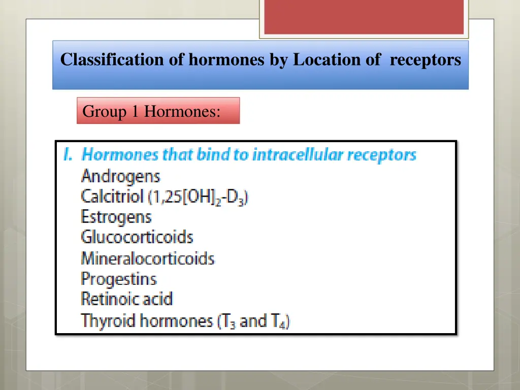 classification of hormones by location