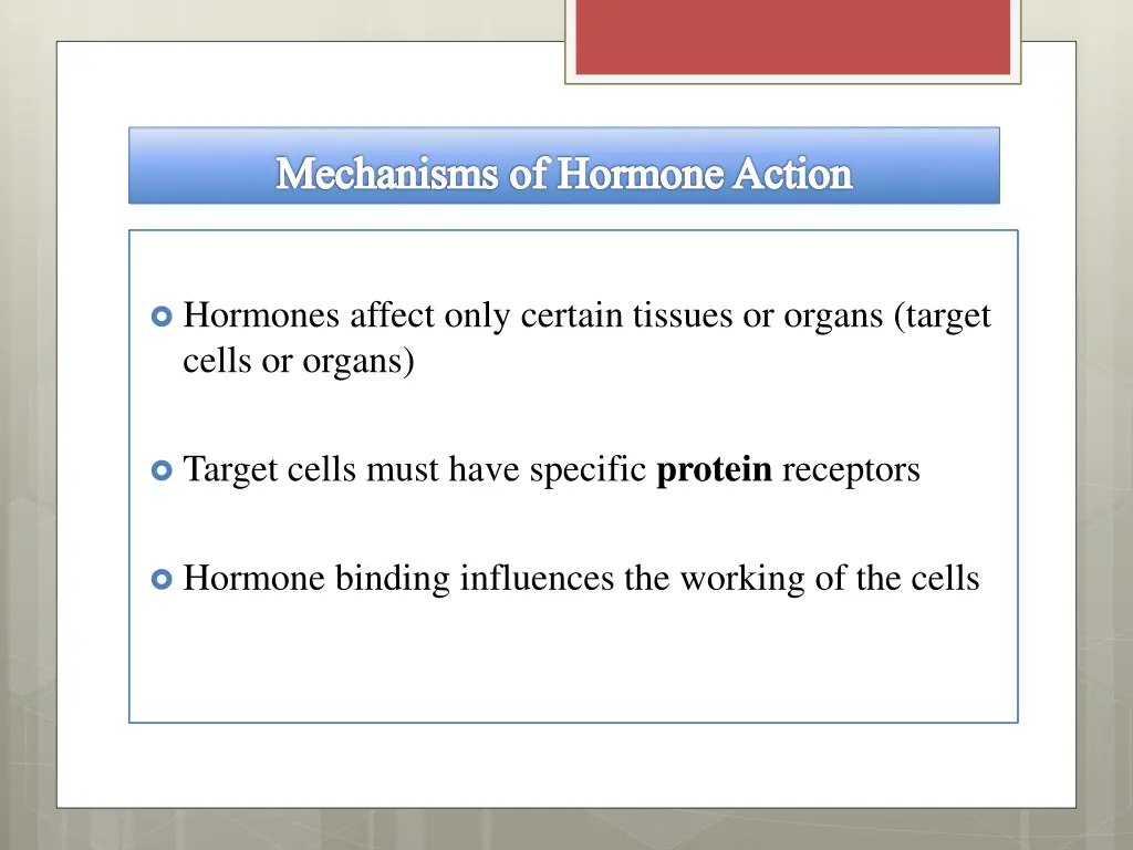 mechanisms of hormone action